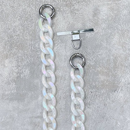 Phone strap
Phone chain
Phone lanyard
Phone charm
Phone accessory

Our Phone Strap works with most phone cases —no need to replace yours
Our micro LynkyLynk phone straps are made with the same high quality LynkyLynk materials, but in a more petite size - each lynk is approximately half the size of a standard one; the overall length of the phone strap remains the same - for a more subtle phone accessory 
Hands-free convenience, perfect for busy lifestyles
Available in countless colours and designs 